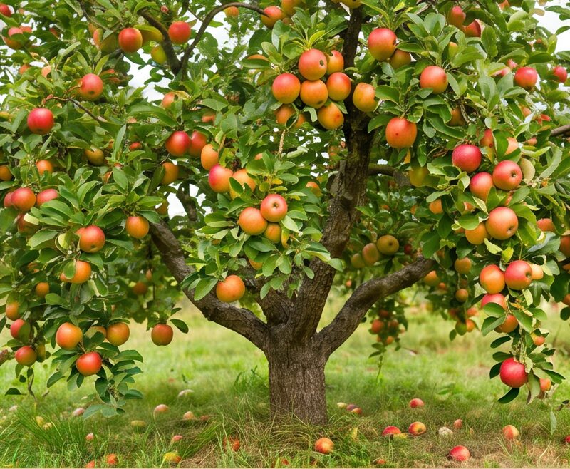 Pommier chargé de fruits — palier Transformation